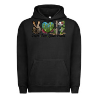 Pigment Black Peace Love Giant Panda Urban Hoodie - LillyAllenDesigns