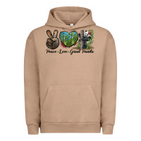 Pigment Burro Peace Love Giant Panda Urban Hoodie - LillyAllenDesigns