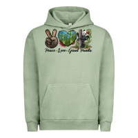 Pigment Oil Green Peace Love Giant Panda Urban Hoodie - LillyAllenDesigns