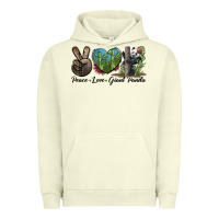 Pigment Pistachio Peace Love Giant Panda Urban Hoodie - LillyAllenDesigns
