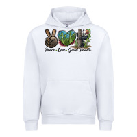 White Peace Love Giant Panda Urban Hoodie - LillyAllenDesigns