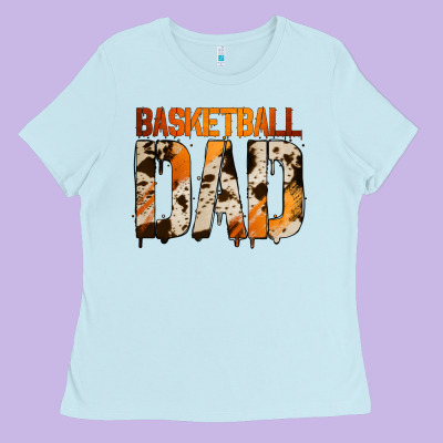 No Background Basketball Dad Ladies Tee Designed By Jasminsmagicworld