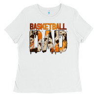 White no background basketball dad Ladies Tee - Jasminsmagicworld