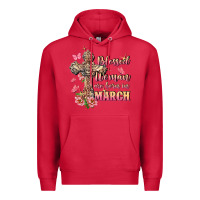 Cardinal Blessed women are born in March Premium Hoodie - FaDigitalArtStudio