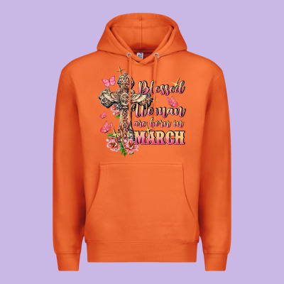 Blessed Women Are Born In March Premium Hoodie Designed By Fadigitalartstudio