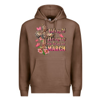 Chestnut Blessed women are born in March Premium Hoodie - FaDigitalArtStudio