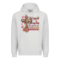 Dove Grey Blessed women are born in March Premium Hoodie - FaDigitalArtStudio