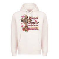 Pale Pink Blessed women are born in March Premium Hoodie - FaDigitalArtStudio