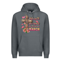 Rock Blessed women are born in March Premium Hoodie - FaDigitalArtStudio