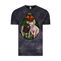 Cloud Black christmas pig Vintage Tee - LillyAllenDesigns