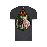 Vintage Black christmas pig Vintage Tee - LillyAllenDesigns