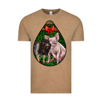 Vintage Coffee christmas pig Vintage Tee - LillyAllenDesigns