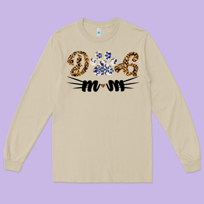Dog Mom Long Sleeve Tee Designed By Bettercallsaul
