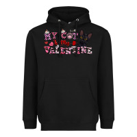 Black my cat is my valentine Heavyweight Hoodie - FaDigitalArtStudio