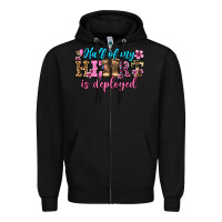 Black half of my haert is deployed olivia Zipper Hoodie - OliviaCreatesArt