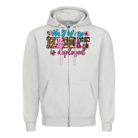 Dove Grey half of my haert is deployed olivia Zipper Hoodie - OliviaCreatesArt