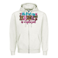 Oatmeal Heather half of my haert is deployed olivia Zipper Hoodie - OliviaCreatesArt