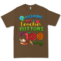 Cacao pushing my teacher buttons for 100 days Premium Tee - MaliasSmallBusiness