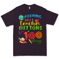 Plum pushing my teacher buttons for 100 days Premium Tee - MaliasSmallBusiness
