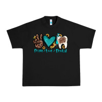 Black peace love dental Urban Heavy Tee - JahusDesignShop