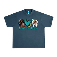 Midnight Navy peace love dental Urban Heavy Tee - JahusDesignShop