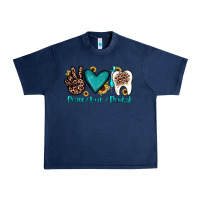Navy peace love dental Urban Heavy Tee - JahusDesignShop