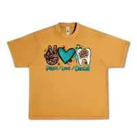 Peanut Butter peace love dental Urban Heavy Tee - JahusDesignShop