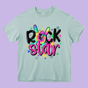 Rock Star Heavy Core Tee Designed By Maliassmallbusiness