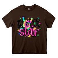 Chocolate Brown rock star Heavy Core Tee - MaliasSmallBusiness