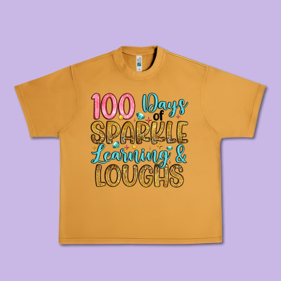 100 Days Of Sparkle Learning And Loughs Urban Heavy Tee Designed By Artiststas