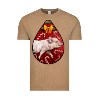 Vintage Coffee christmas pig Vintage Tee - LillyAllenDesigns