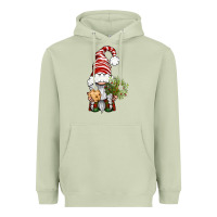 Matcha Christmas Gnome With Cookie Heavyweight Hoodie - BundleAndBundleShop