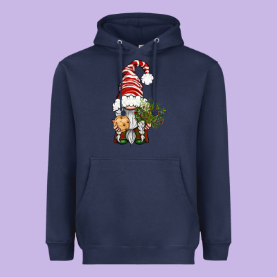 Christmas Gnome With Cookie Heavyweight Hoodie Designed By Bundleandbundleshop