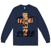 Navy Trust In The Lord Long Sleeve Tee - Bettercallsaul