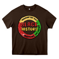Chocolate Brown honoring the past inspiring future Heavy Core Tee - MaliasSmallBusiness