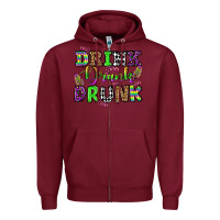 Burgundy drink drank drunk mardi gras olivia Zipper Hoodie - OliviaCreatesArt