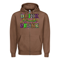 Chestnut drink drank drunk mardi gras olivia Zipper Hoodie - OliviaCreatesArt