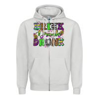 Dove Grey drink drank drunk mardi gras olivia Zipper Hoodie - OliviaCreatesArt
