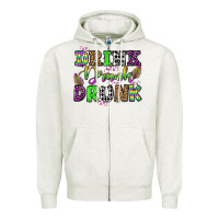 Oatmeal Heather drink drank drunk mardi gras olivia Zipper Hoodie - OliviaCreatesArt
