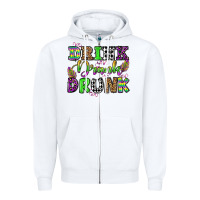 White drink drank drunk mardi gras olivia Zipper Hoodie - OliviaCreatesArt