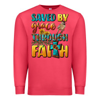 Cardinal saved by grace through faith Premium Sweatshirt - BundleAndBundleShop