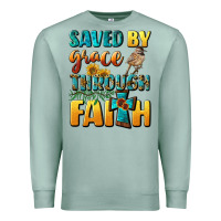 Seafoam saved by grace through faith Premium Sweatshirt - BundleAndBundleShop