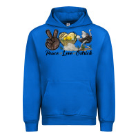 Cobalt peace love ostrich Urban Hoodie - LillyAllenDesigns