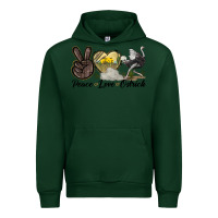 Forest Green peace love ostrich Urban Hoodie - LillyAllenDesigns