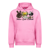 Fuchsia Pink peace love ostrich Urban Hoodie - LillyAllenDesigns