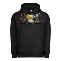 Pigment Black peace love ostrich Urban Hoodie - LillyAllenDesigns