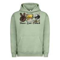 Pigment Oil Green peace love ostrich Urban Hoodie - LillyAllenDesigns