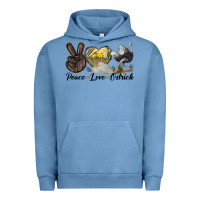 Pigment Pebble Blue peace love ostrich Urban Hoodie - LillyAllenDesigns