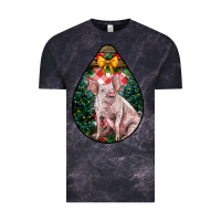 Cloud Black christmas pig Vintage Tee - LillyAllenDesigns