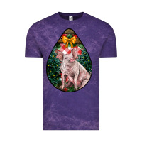 Cloud Purple christmas pig Vintage Tee - LillyAllenDesigns